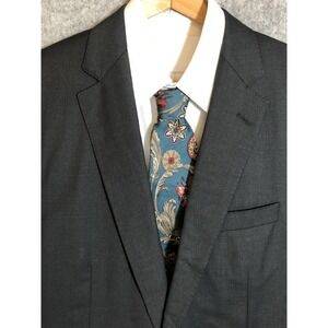 Samuelsohn Blazer Mens 42R Charcoal Super 100s Wool Sport Coat Jacket Classic